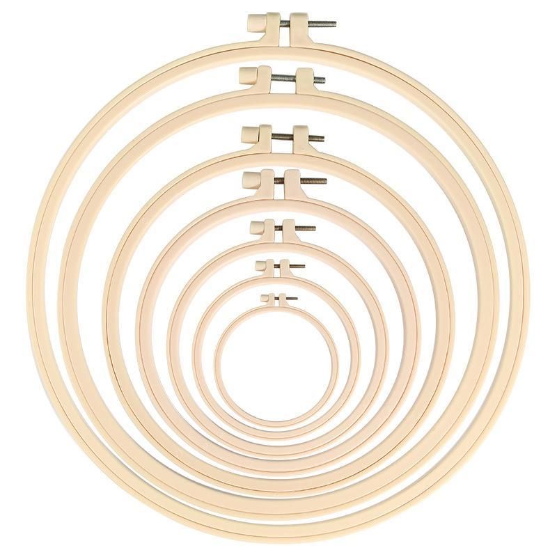 Round Embroidery Hoops Oval Hand Embroidery Rack Ring DIY Crafts Cross Stitch Imitation Hoop Sewing Frame Tool Accessories 12cm