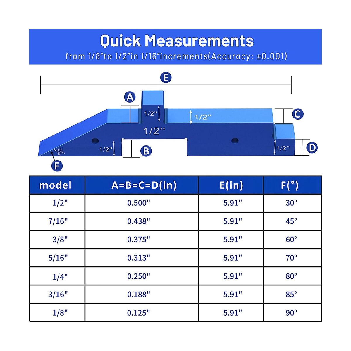1 Set Up Bars, 7Pcs Router Table Setup Blocks Setup Gauges Block Set for Woodworking Angle Set Up Bars Measuring