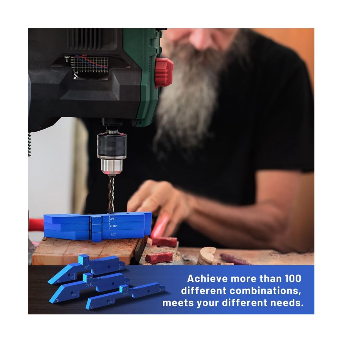 1 Set Up Bars, 7Pcs Router Table Setup Blocks Setup Gauges Block Set for Woodworking Angle Set Up Bars Measuring