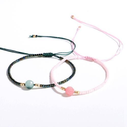 Handmade Small Bracelets Rice Beads Beaded Bracelet Natural