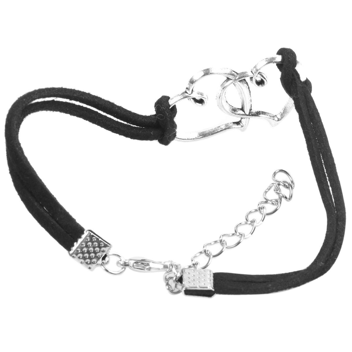 Handmand Love Heart Charm Jewelry woven Cord