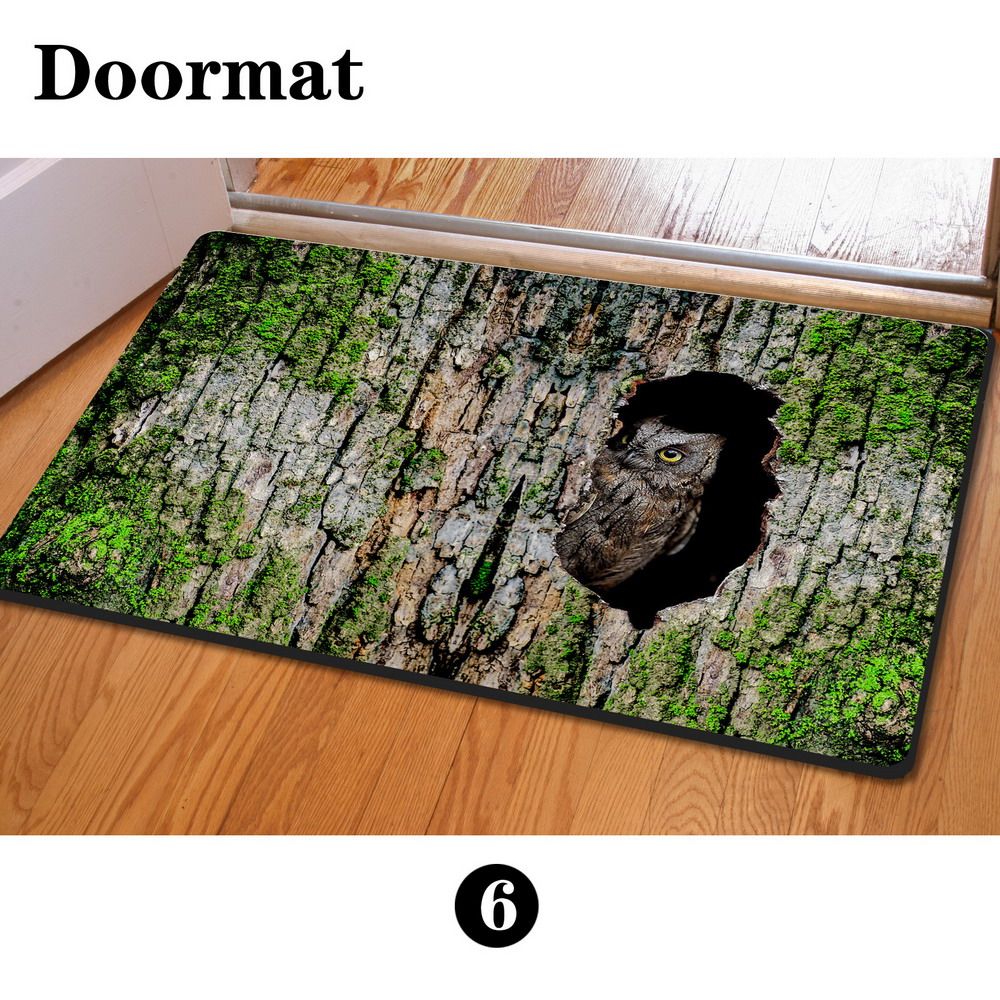 Floor Mats 400*600mm 3d Owl Animal Print House Doo