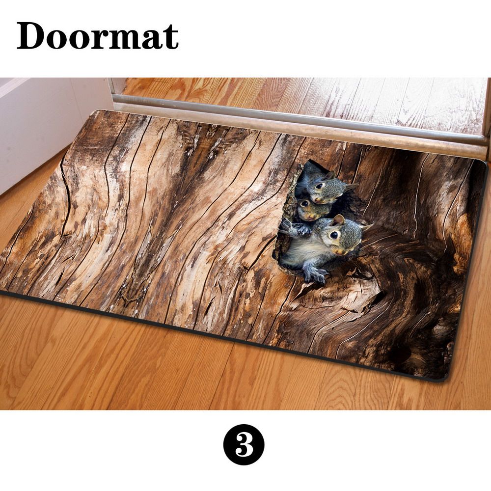Floor Mats 400*600mm 3d Owl Animal Print House Doo