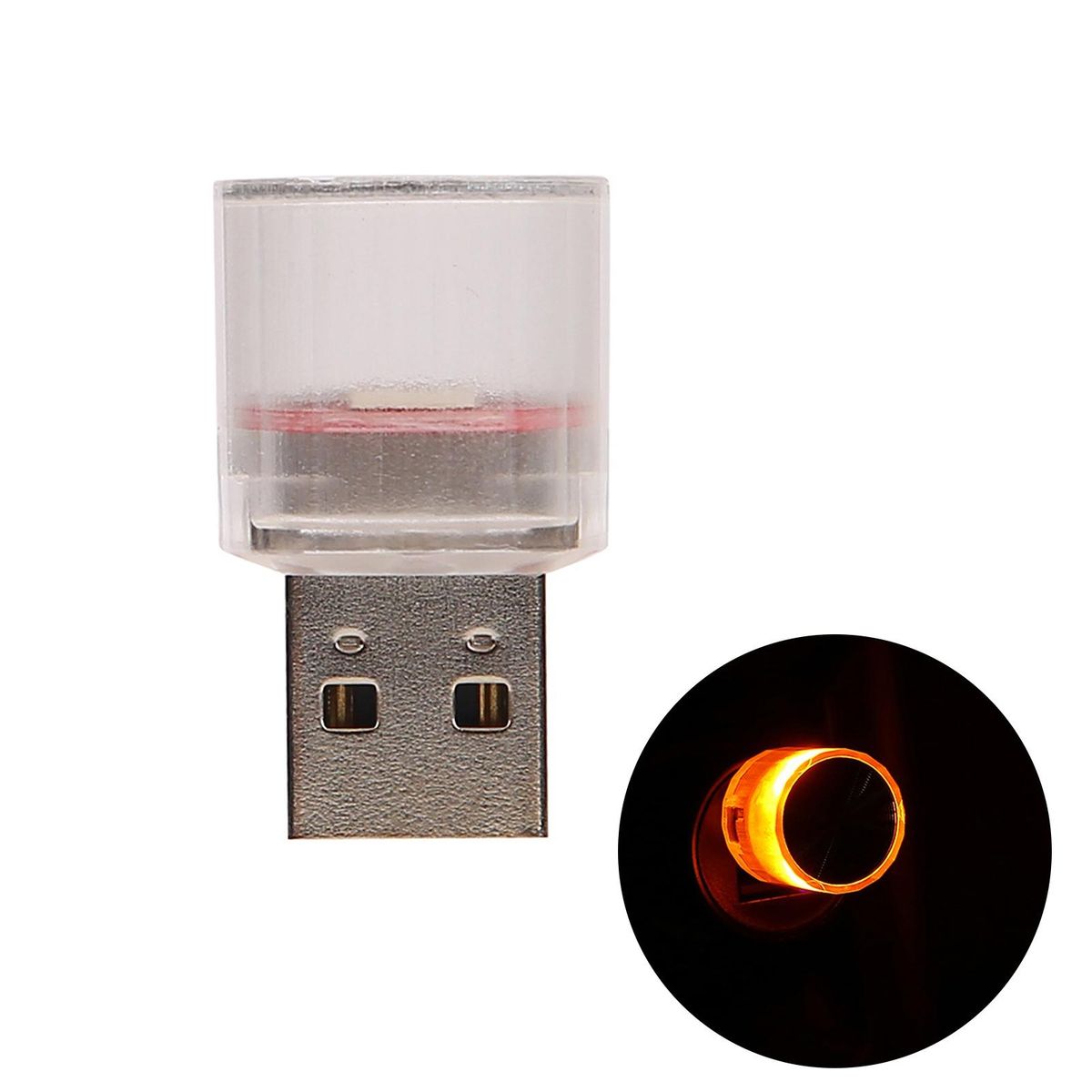 Compact Car Light Mini Usb Car Lamp Portable Led for Emergency Yellow
