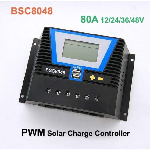 Pwm Solar Charge Controller 12/24/36 80ah