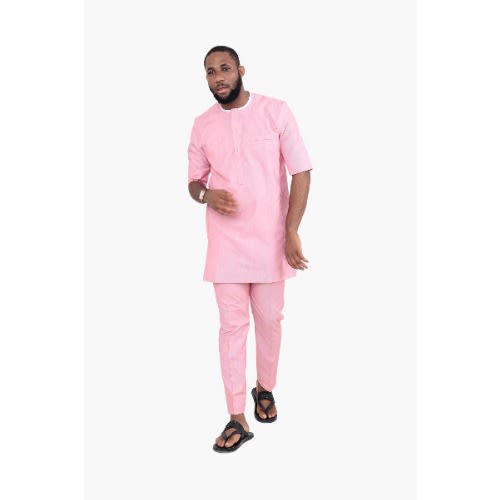 Men's Outfit With Pink Stripes