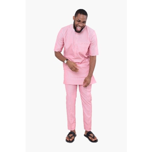 Men's Outfit With Pink Stripes
