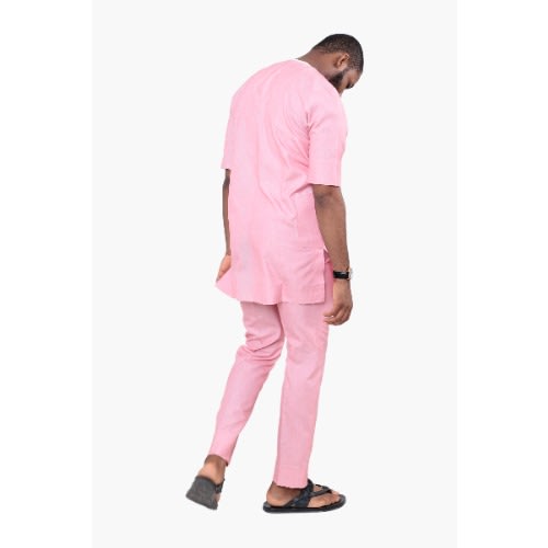 Men's Outfit With Pink Stripes