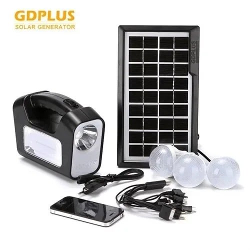 Solar Power Led Lamp Lighting System With Usb Power Bank & Lamp