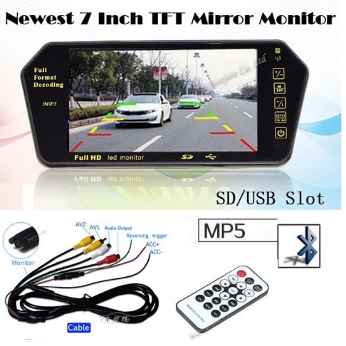 Lcd Digital Hd Car Rearview Monitor - 7"