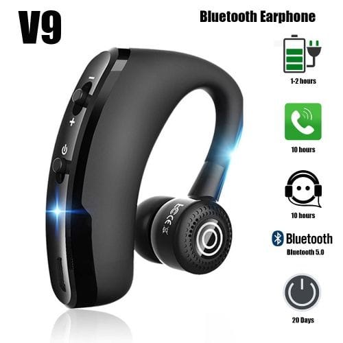 TWS V9 Earhook Bt Earphones - Noise Cancelling - Single Ear