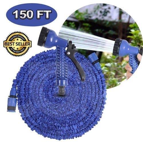 Car Wash Hose With Pressured Tap Gun - 150ft