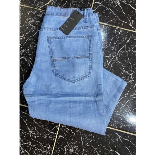 Men's Straight Cut Jeans - Sky Blue