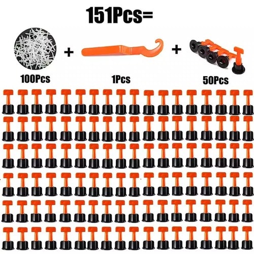 151pcs Reusable Leveling System Wall Floor Tile Leveler