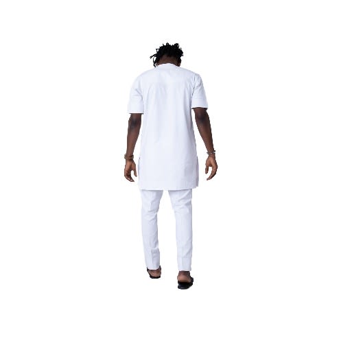 Traditional Attire For Men - Short Sleeve - White
