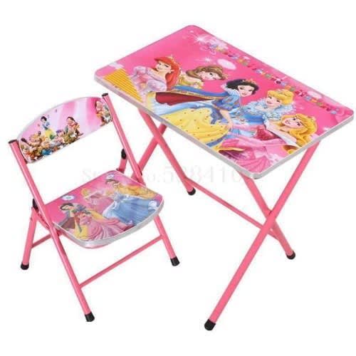 Kid’s Foldable Table And Chair Set - Pink