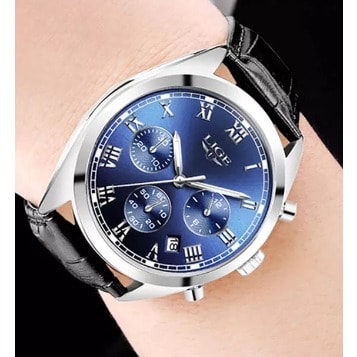 Wishdoit Men's Stainless Steel Sports Chronograph Watch