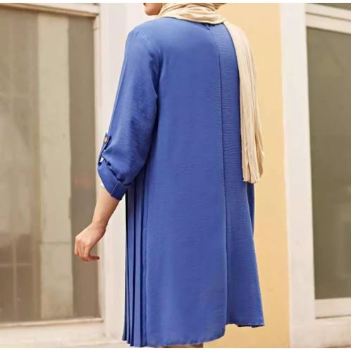 Woman Pleated Tunic Dress