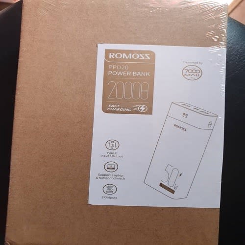 Ppd20 50w 20000mAh Usb C Laptop Power Bank  - Black
