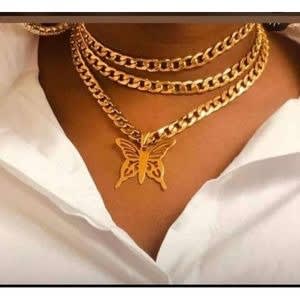 Men's 3 Layer Hip Hop Cuban Chain Necklace