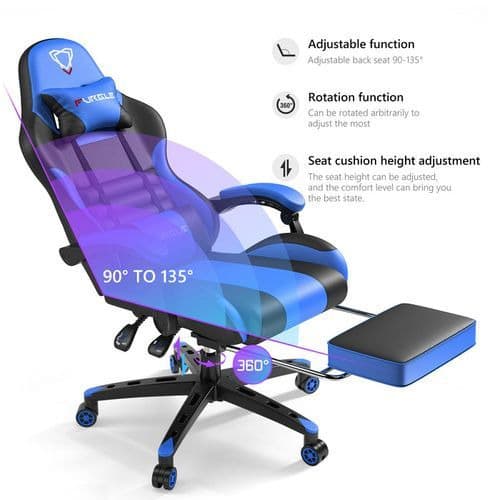 Ergonomic Gaming Chair For Office & Home - Blue
