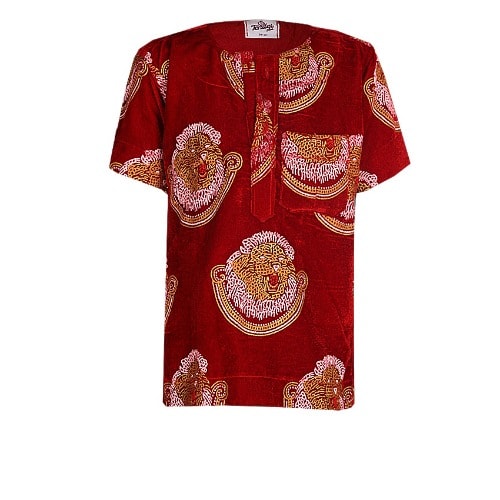 Igbo Traditional Cultural Wear - Isiagwu Top - Red