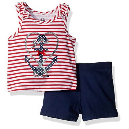 Baby Girls' 2 Piece Short Set - Navy Blue