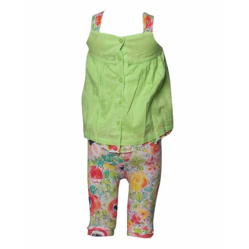 Baby Girl's 2-Piece Set Top and Leggings Set - Multicolour