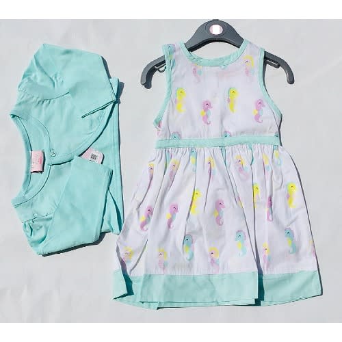Girls 2 Piece Woven Summer Dress & Bolero Set
