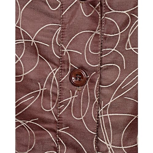 Turtle Neck Detailed Shirt - Brown - LSH-3300