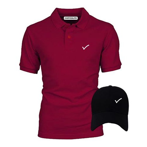 Polo & Cap Bundle  - Wine, Black