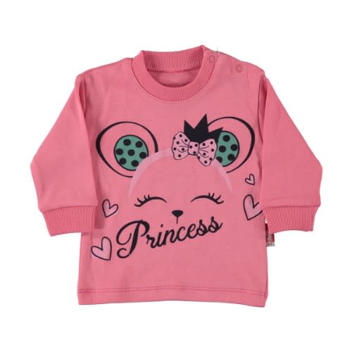Baby Girl Sweatshirt - Princess -  Pink