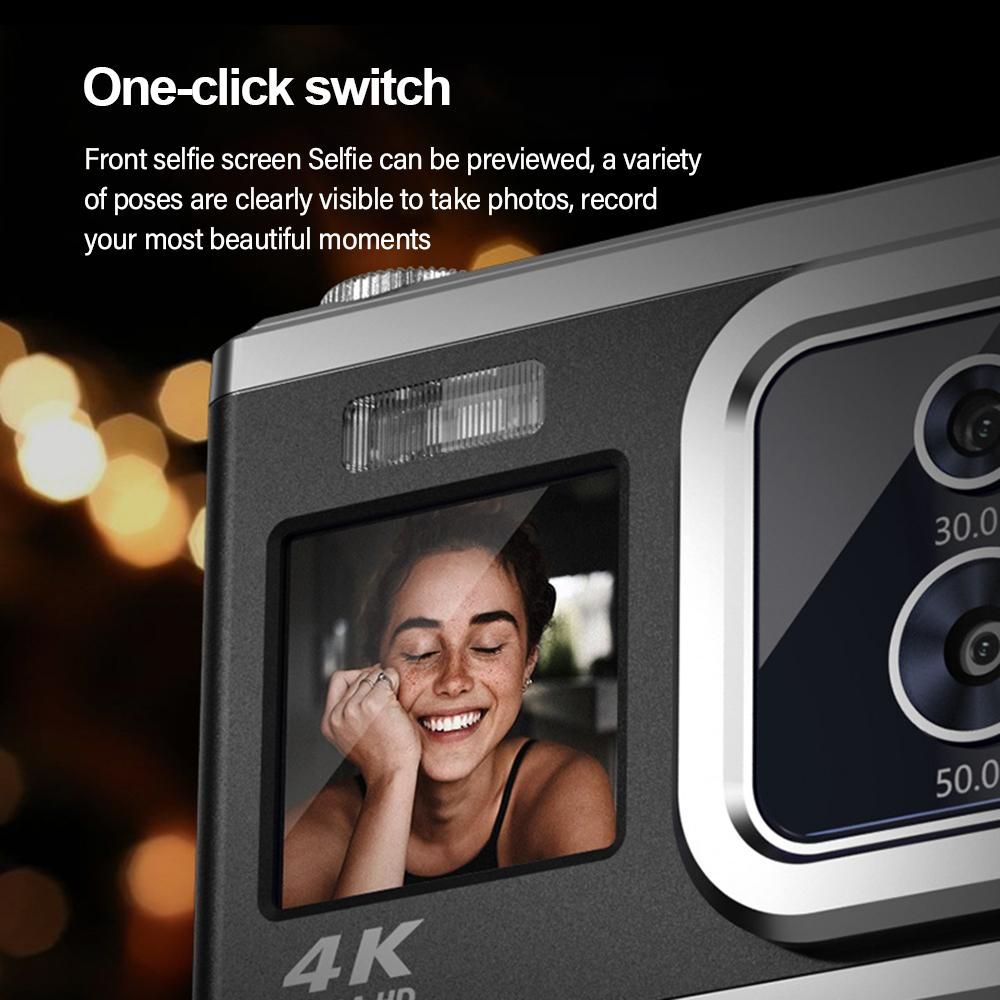 Andoer 2.88-inch Portable Digital Camera Compact Camera 50MP 4K Ultra HD 16X Zoom Auto Focus Self-Timer Anti-shaking with 2pcs Batteries 32GB Memory Card Great Gift for Kids Boys Girls Adult Teenagers Students