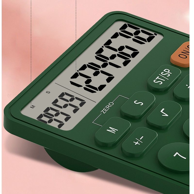 Timing Function Calculator Simple Office Home Student Timer Calculator Scientific Calculator GREEN
