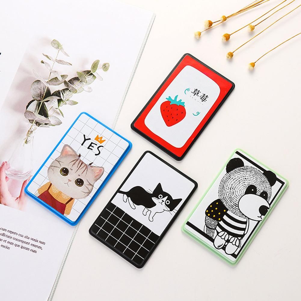 1pcsSolar Calculator Ultra Thin Mini Fashion Card Sized 8-Digit Portable Solar Powered Cartoon Gift Pocket Calculator Stationery  Color