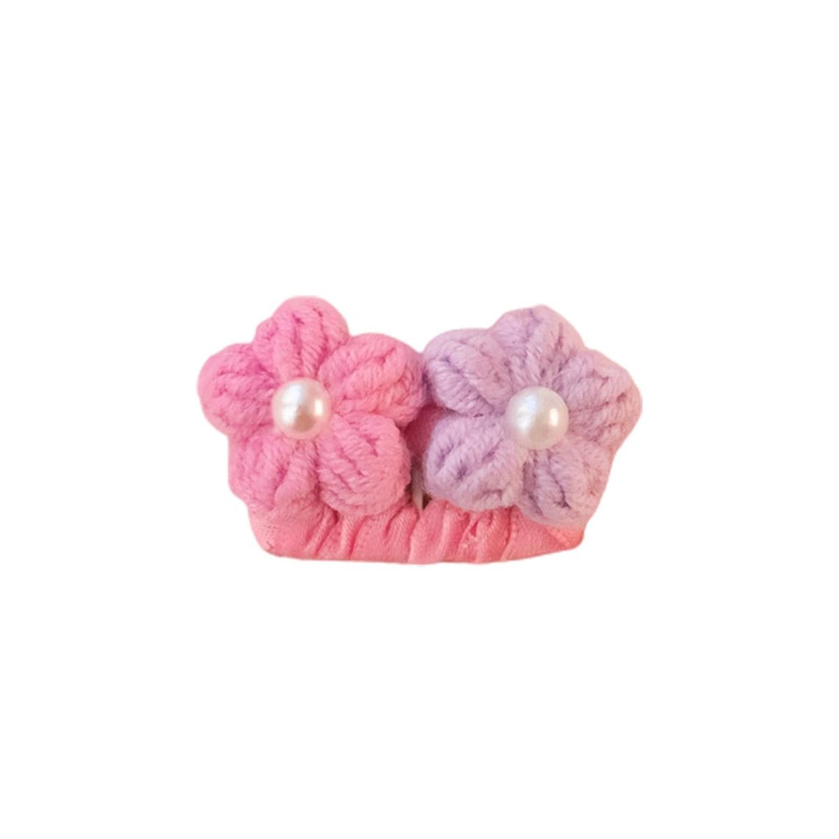 Dog Hairpin Cute Floral Dogs Hair Clip Pink
