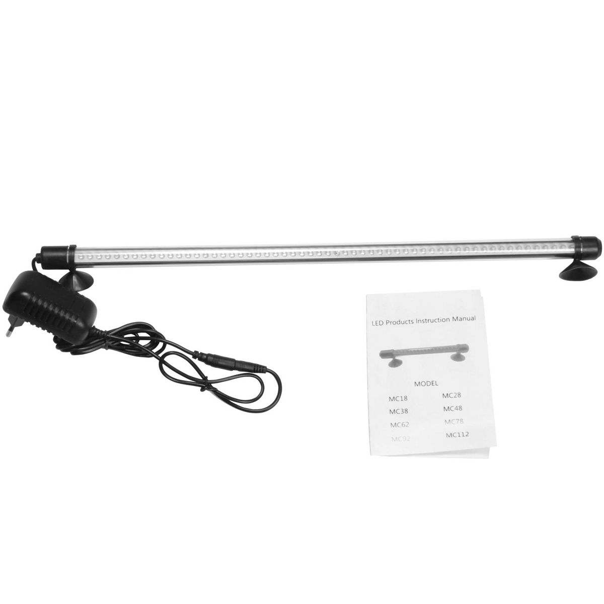 Waterproof Tube Light for fish aquarium 57 LEDs red light 3W 100-240V