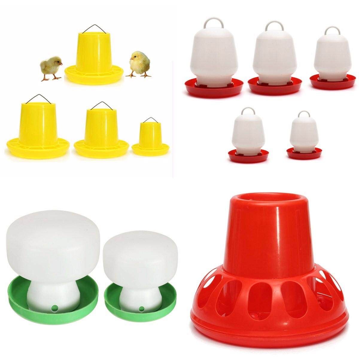 Poultry Birds Feeder Water Drinking Cups Chicken Hen Fowl Feed Drinkers 1.8L 1.8L