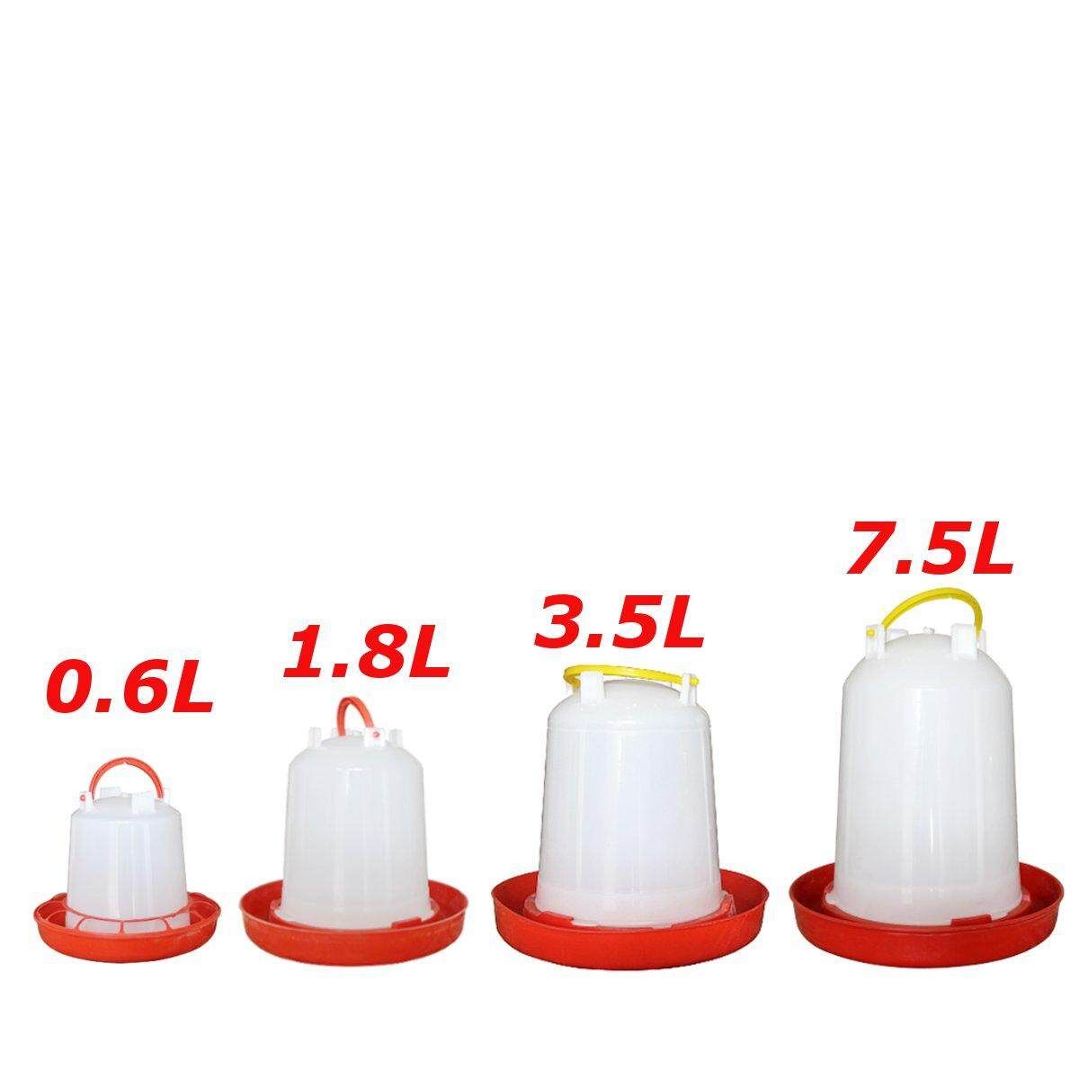 Poultry Birds Feeder Water Drinking Cups Chicken Hen Fowl Feed Drinkers 1.8L 1.8L