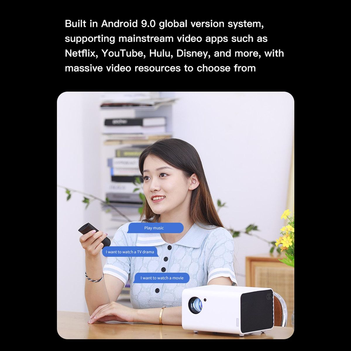 Lenovo Thinkplus Air H3S Mini Projector 1080P Home Theater 400 ANSI Lumens Digital Projector