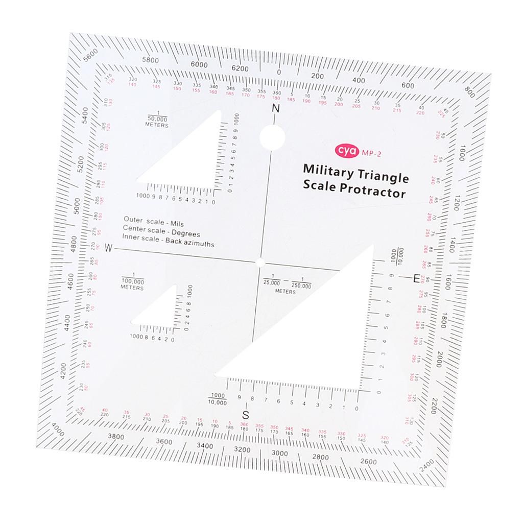 3X 5"x5"  UTM/ Coordinate Scale & Protractor  Reading