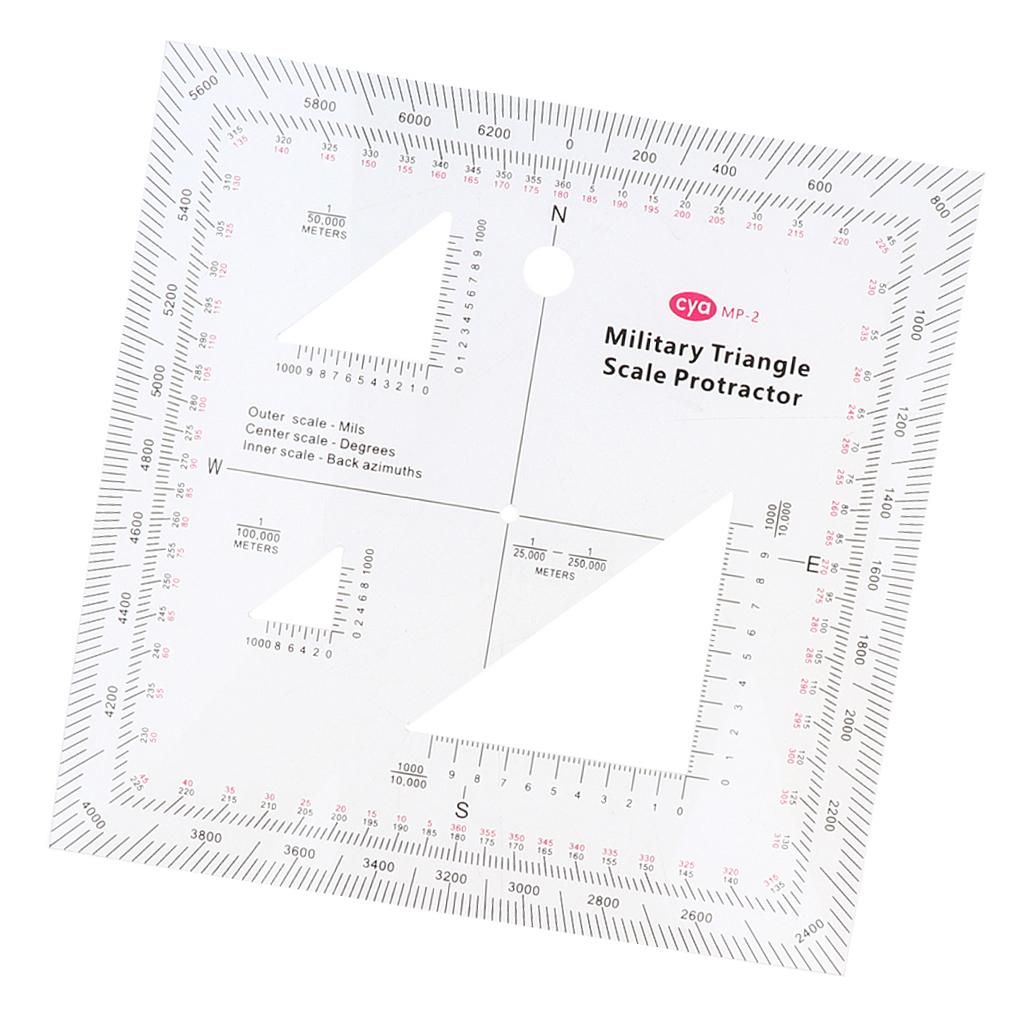 3X 5"x5"  UTM/ Coordinate Scale & Protractor  Reading