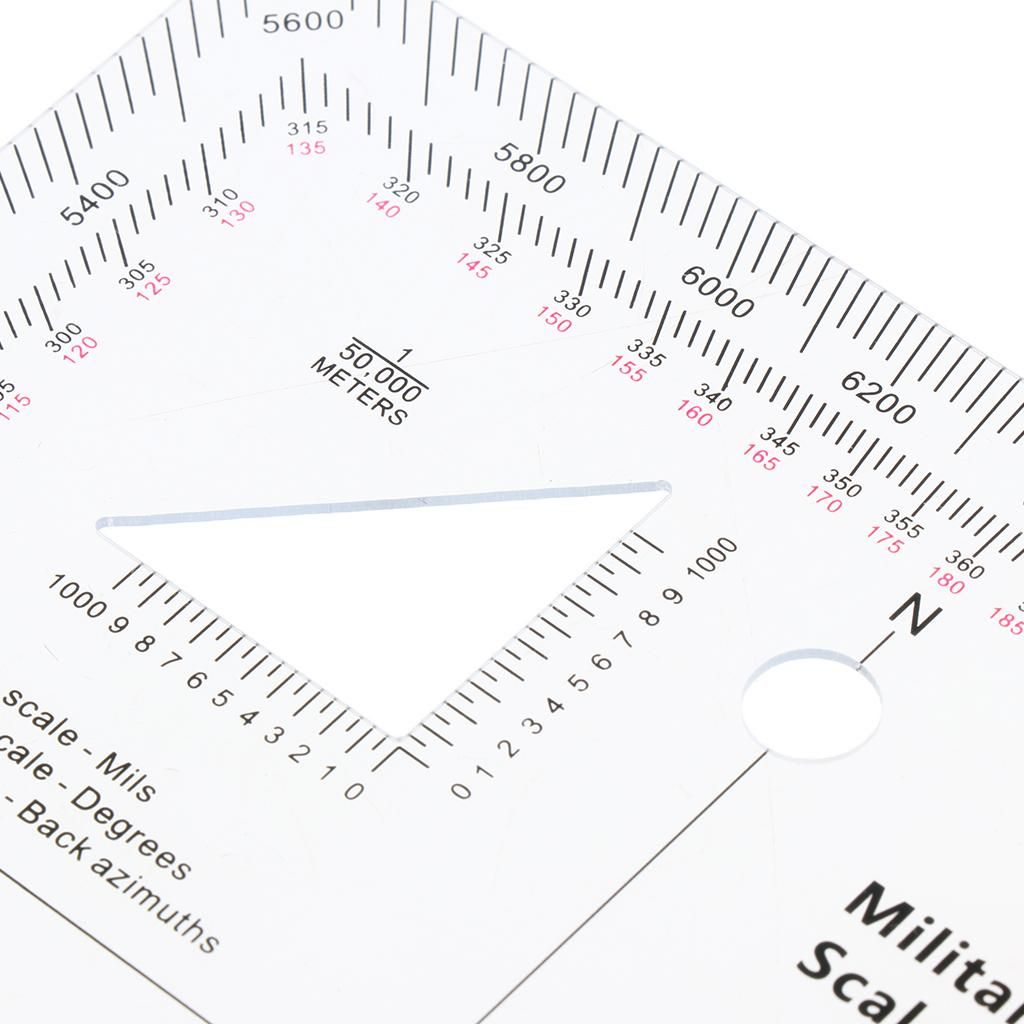 3X 5"x5"  UTM/ Coordinate Scale & Protractor  Reading