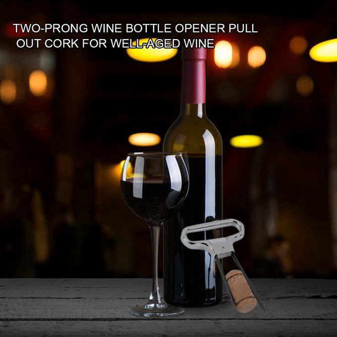 Two-Prong Cork Puller With Cover  Opener Cork Bottle Opener