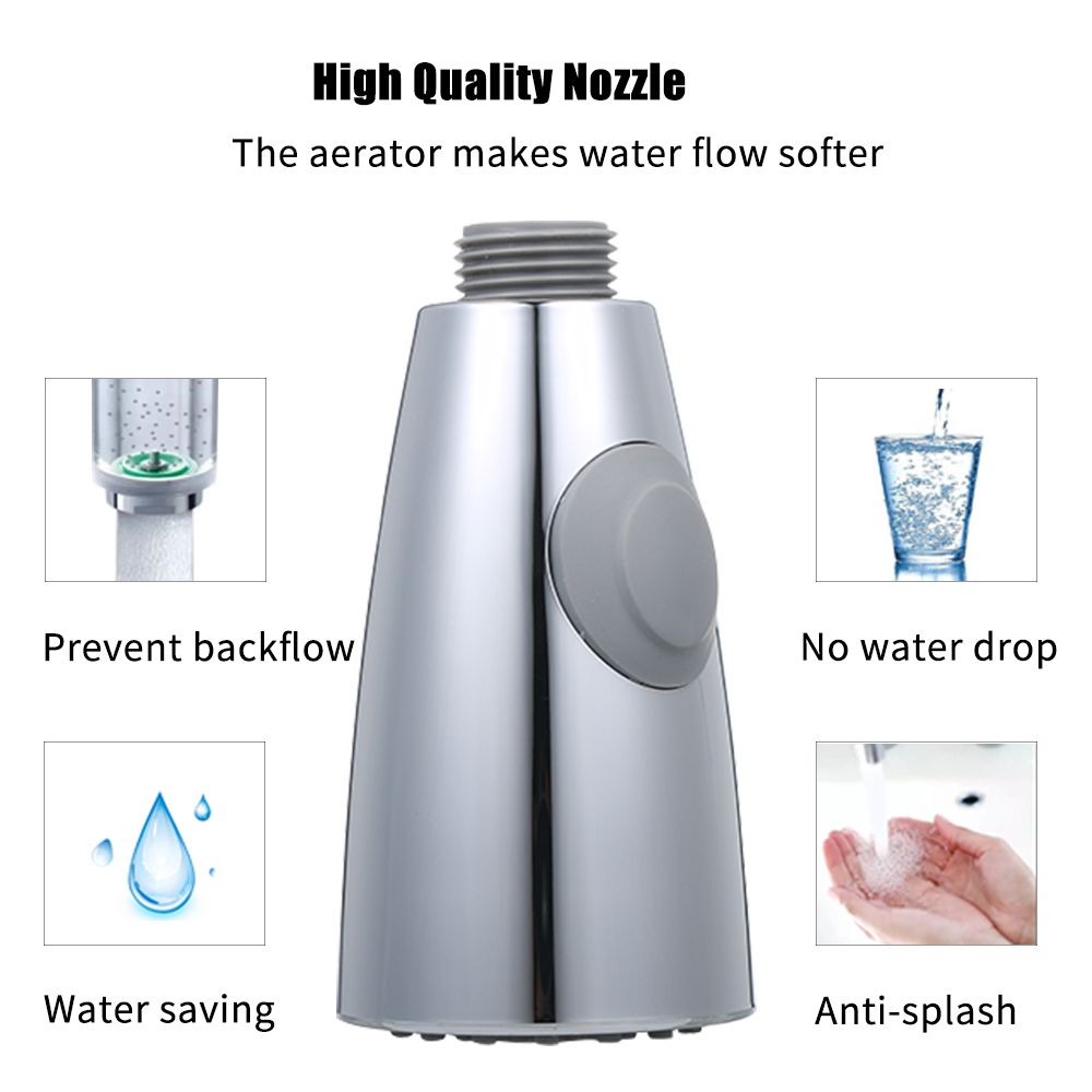 Kitchen Sink Faucet Head 2-Function Pull Out Spray Head With