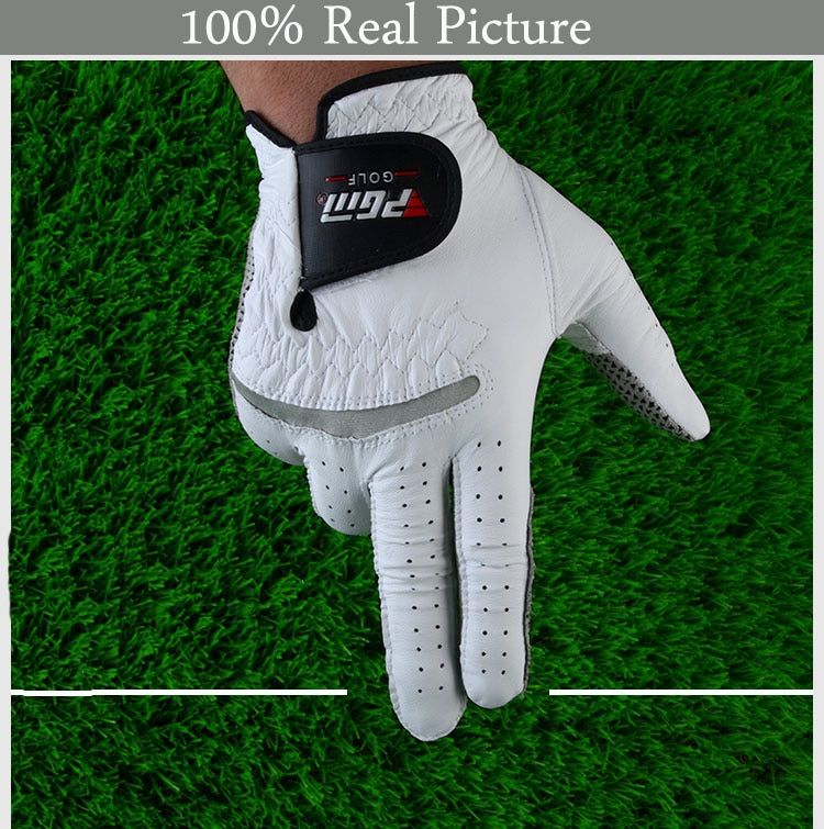 Free Genuine Leather Golf Gloves Men's Left Right Hand Soft