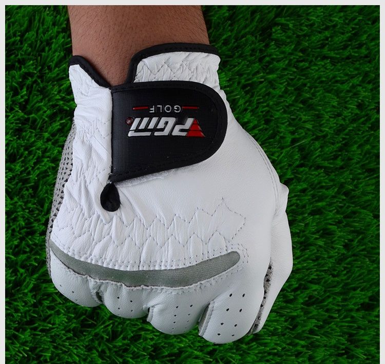 Free Genuine Leather Golf Gloves Men's Left Right Hand Soft