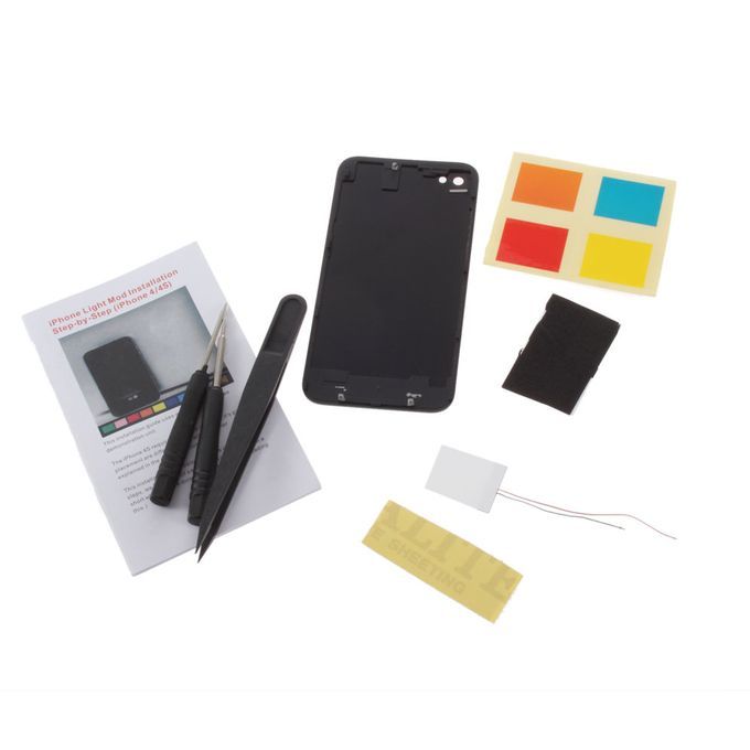 New Luminescent LED Glow Logo Light Kit For IPhone 4S Black