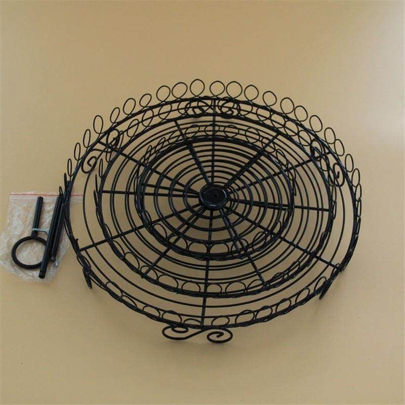 2 Tiers White Lace Iron Cake Stand Cupcake Holder Wedding Decoration Display Rack Dessert Fruit Plate
