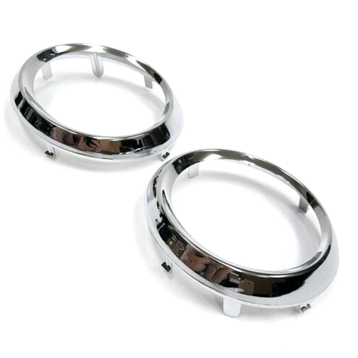 2Pcs Fog Light Covers Chrome Trim Rings Replacement For